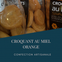 Croquants au Miel  zestes d'Orange, sachet de 200g