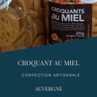 Lot de 4 Croquants au Miel, sachet de 200g